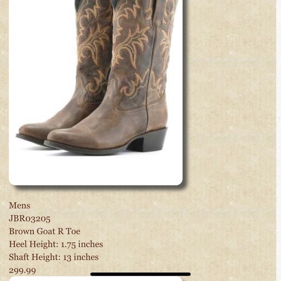 J.B. Dillion Men’s Cowboy Boots size 10D - Picture 10 of 10